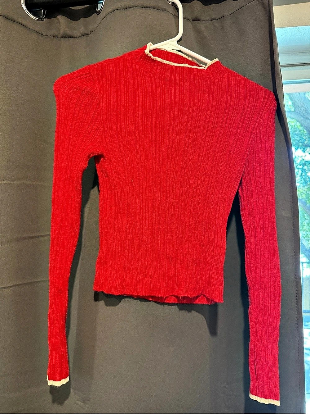 BDG Red Cutout Sweater Size XS Like New